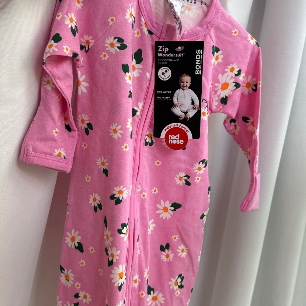 BONDS Wondersuit Pink Floral Kids One Piece